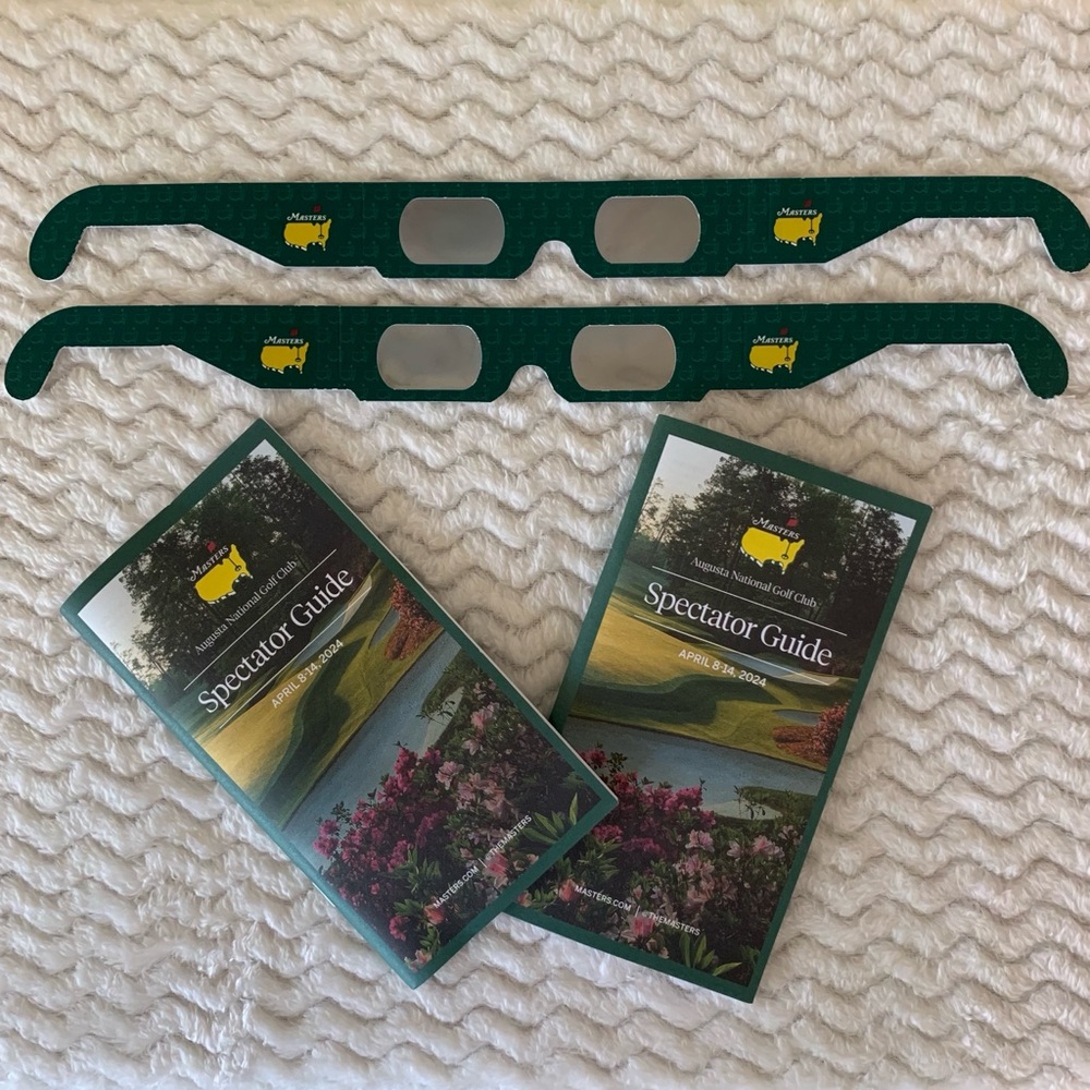 RARE 2 NEW Masters unfolded solar eclipse sunglasses & NEW 2024 Spectator Guides